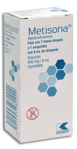 METISONA Sol. Iny. Caja c/50 FCO. AMP. 500 MG/8 ML.