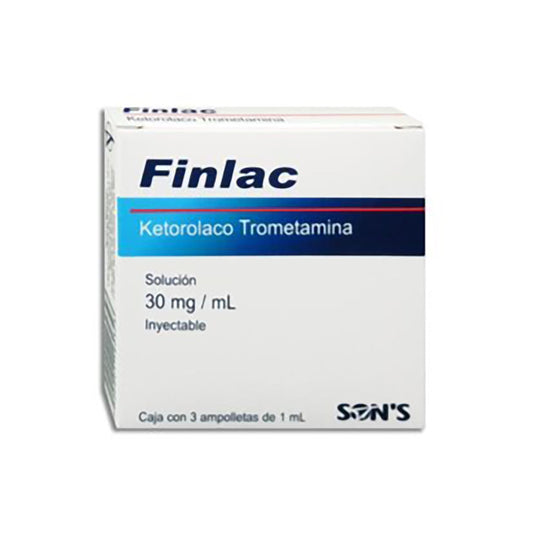 FINLAC Sol. Iny. c/3 AMPTAS. 30 MG/1 ML.