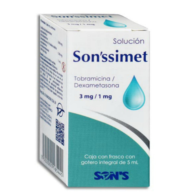 SON´SSIMET SOL. Oftálmica Fco. Gotero 5 ML. 3-1 MG/1 ML.