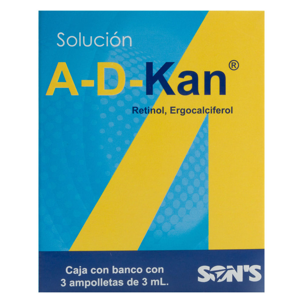 A-D-KAN Sol. Ingerible c/3 AMPTAS. 6000-400 UI/3 ML.