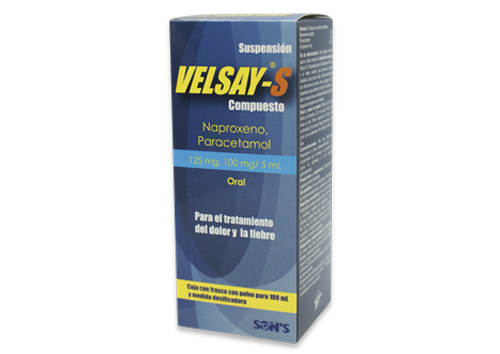 VELSAY-S Compuesto SUSP. Fco. 100 ML. 125-100 MG/5 ML.