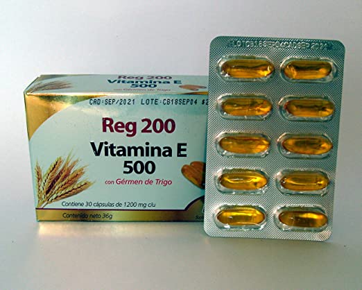 REG 200 (Vitamina-E 500) c/30 CAPS. 1200 MG.