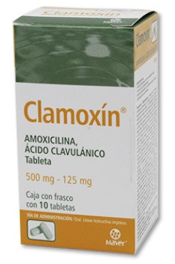 CLAMOXIN c/10 TABS. 500/125 MG.