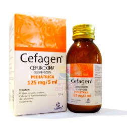 CEFAGEN SUSP. Pediátrica Fco. 50 ML. 125 MG/5 ML.