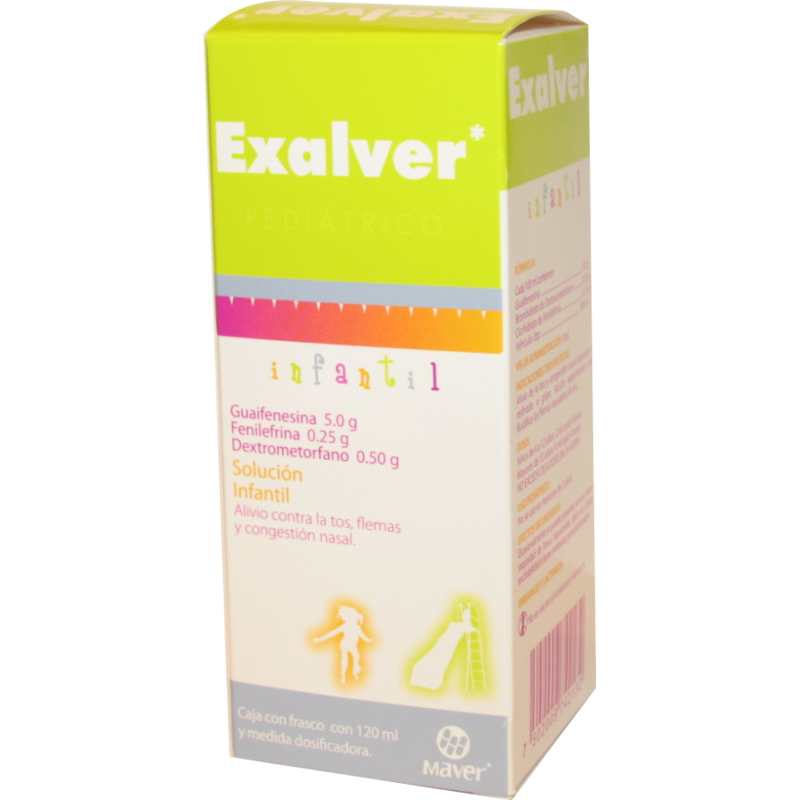 EXALVER (GFD) SOL. Infantil Fco. 120 ML. 5.0-0.25-0.50 G/100 ML.