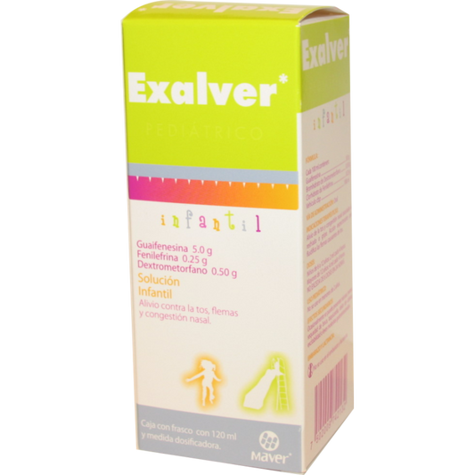 EXALVER (GFD) SOL. Infantil Fco. 120 ML. 5.0-0.25-0.50 G/100 ML.