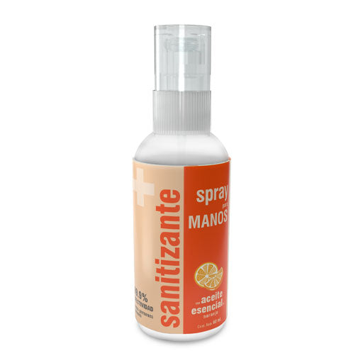 SANITIZANTE SPRAY p/MANOS "NARANJA" Fco. c/60 ML.