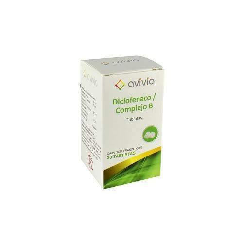 DICLOFENACO/COMPLEJO B (Avivia) c/30 TABS. 50/50/50/1 MG.