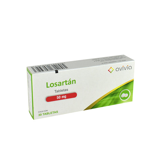 LOSARTÁN (Avivia) c/30 TABS. 50 MG.