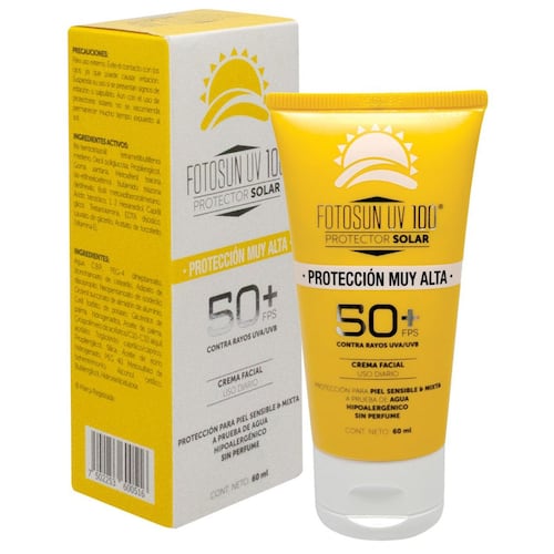 FOTOSUN UV 100 Protector Solar Facial y Corporal FPS50+UVA/UVB Tubo c/60 ML.