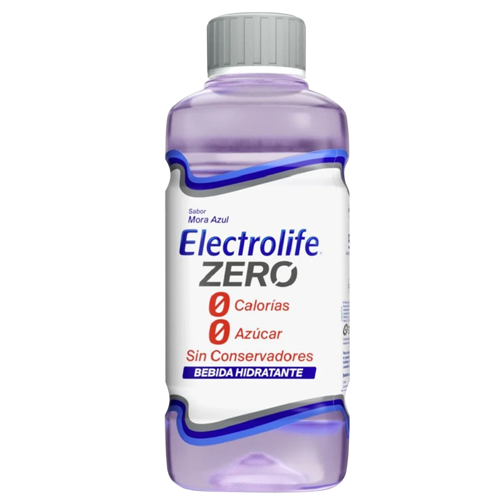 ELECTROLIFE ZERO Bebida Hidratante SABOR MORA AZUL 625 ML.