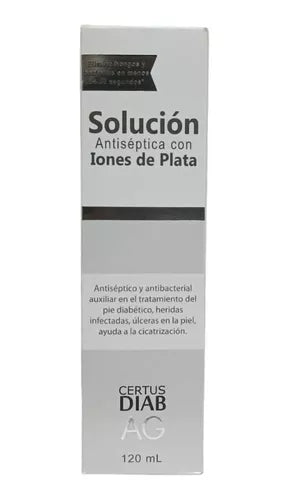 SOLUCIÓN ANTISÉPTICA CON IONES DE PLATA Fco. c/120 ML.