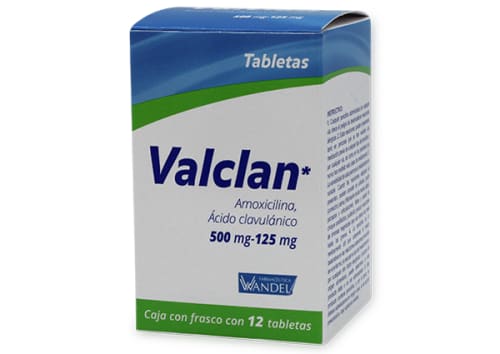 VALCLAN c/12 TABS. 500/125 MG.