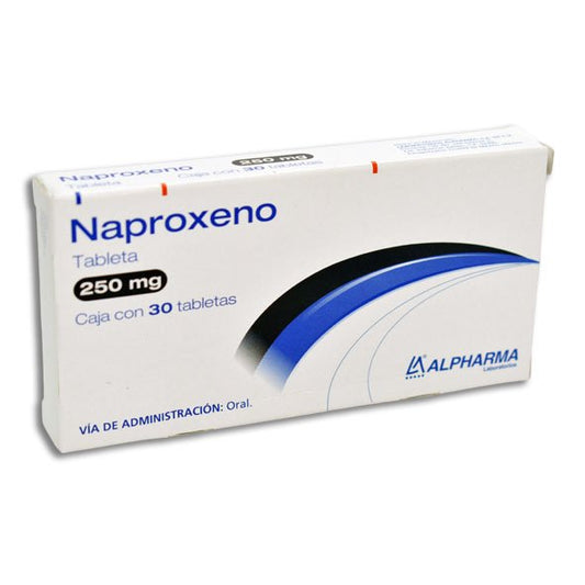 NAPROXENO (Alpharma) c/30 TABS. 250 MG.