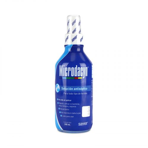 MICRODACYN SOL. ANTISÉPTICA Fco. Atomizador 240 ML. 55 PPM.