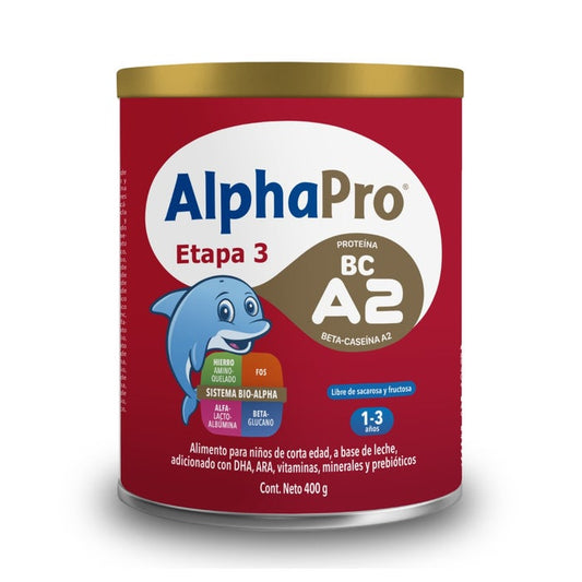 ALPHAPRO ETAPA 3 (1-3 Años) LECHE en POLVO Lata c/400 G.