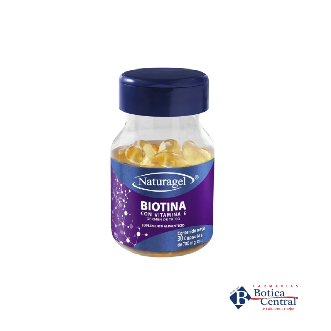 BIOTINA CON VITAMINA E c/30 CAPS. 700 MG.