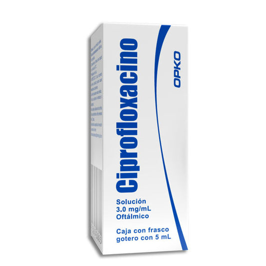 CIPROFLOXACINO (Opko) Sol. Oft. Fco. Gotero 5 ML. 3.0 MG/1 ML.