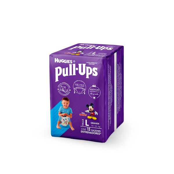 HUGGIES PULL-UPS Niño GRANDE 15-18 Kg. c/15 pzs.