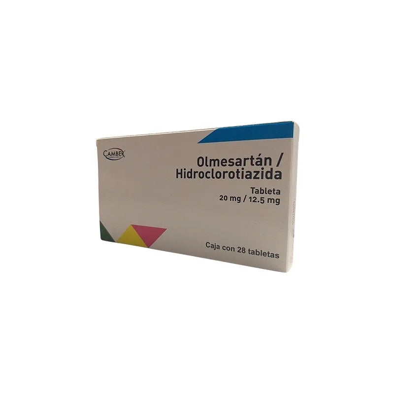 OLMESARTÁN/HIDROCLOROTIAZIDA (Camber) c/14 TABS. 20/12.5 MG.