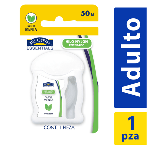 HILO DENTAL (GeliMedic) NYLON CERA Y MENTA Blister c/50 Mts.