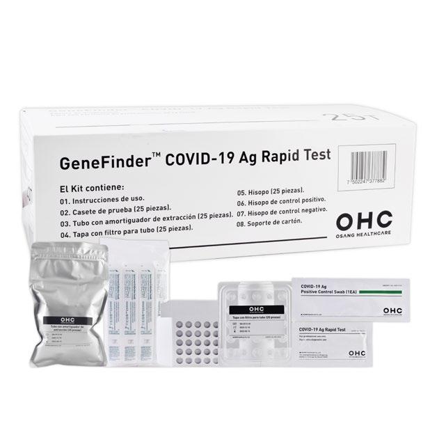 GENEFINDER KIT DE PRUEBA p/NUEVO CORONAVIRUS (SARS-CoV-2) Caja c/25 Pzs.