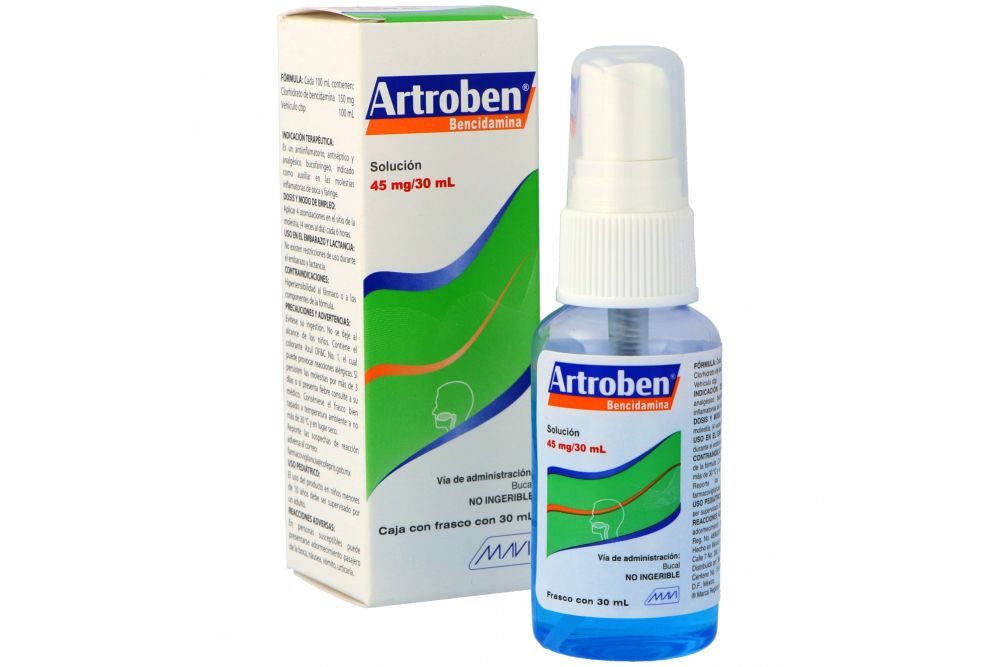 ARTROBEN SOL. BUCAL Fco. Atomizador c/30 ML. 45 MG/30 ML.