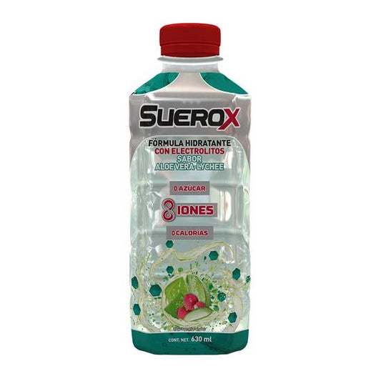 SUEROX 8 IONES Bebida Hidratante SABOR ALOE VERA-LYCHEE 630 ML.