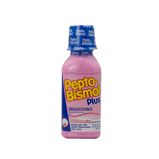 PEPTO-BISMOL PLUS SUSP. Fco. 118 ML. 3.5 G/100 ML.