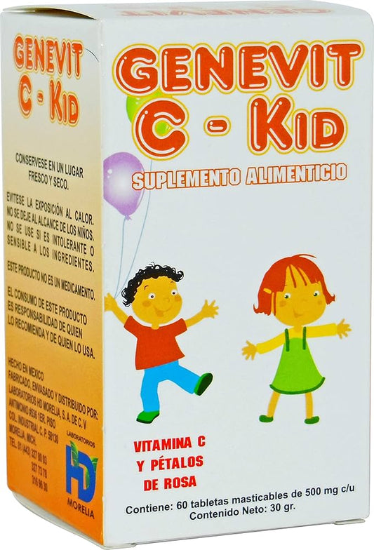 GENEVIT C-KID c/60 TABS. Masticables 500 MG.