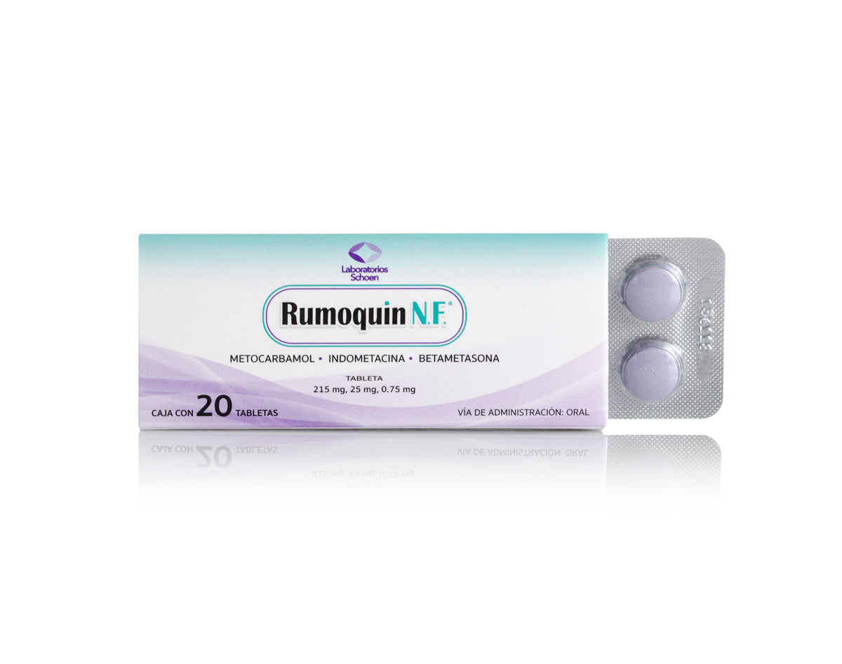 RUMOQUIN N.F. c/20 TABS. 215/25/0.75 MG.