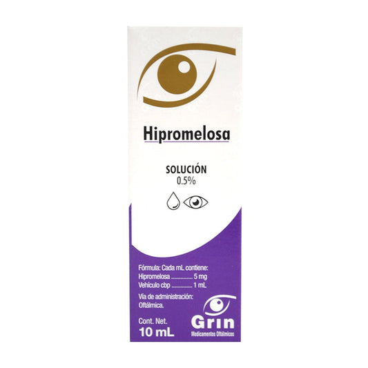 HIPROMELOSA (Grin) Sol. Oft. 0.5% Fco. Gotero 10 ML.