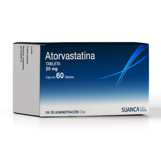 ATORVASTATINA (Suanca) c/60 TABS. 20 MG.