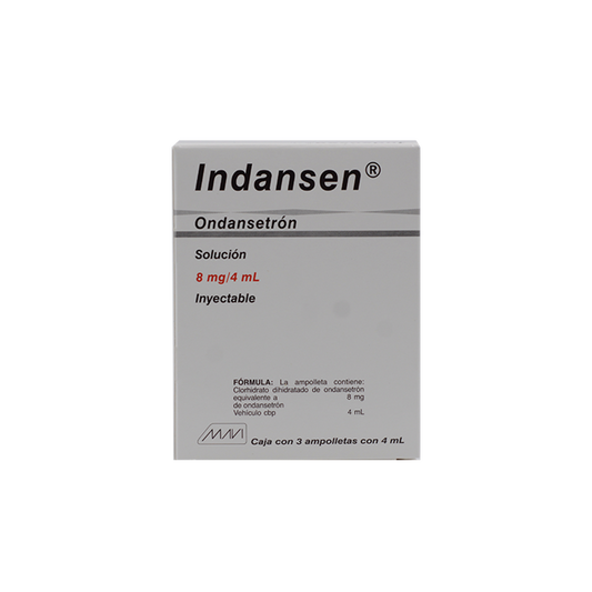 INDANSEN Sol. Iny. c/3 AMPTAS. 8 MG/4 ML.