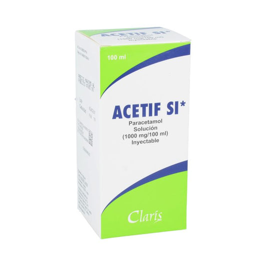 ACETIF SI Sol. Iny. c/1 FCO. AMP. 1000 MG/100 ML.