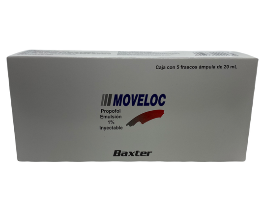 MOVELOC Emulsión Iny. 1% c/5 FCO. AMP. 200 MG/20 ML.