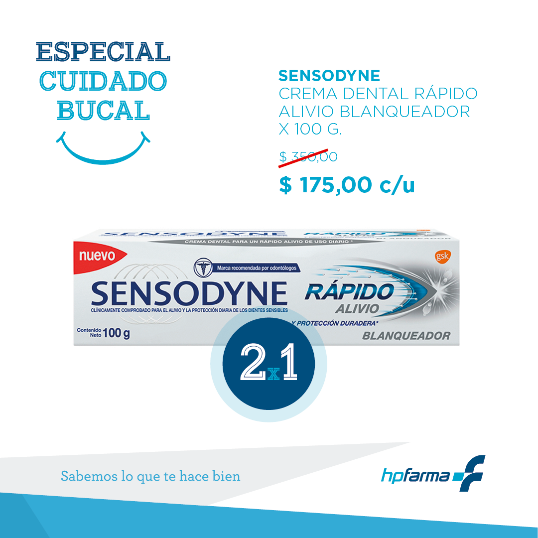 SENSODYNE RÁPIDO ALIVIO Crema Dental Tubo c/100 G.