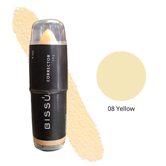 BISSÚ CORRECTOR PARA ROSTRO Tono 08-Yellow c/1 Pza. 4.7 G.