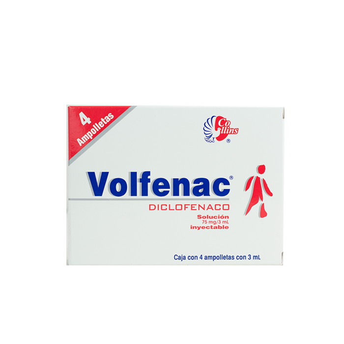 VOLFENAC Sol. Iny. c/4 AMPTAS. 75 MG/3 ML.