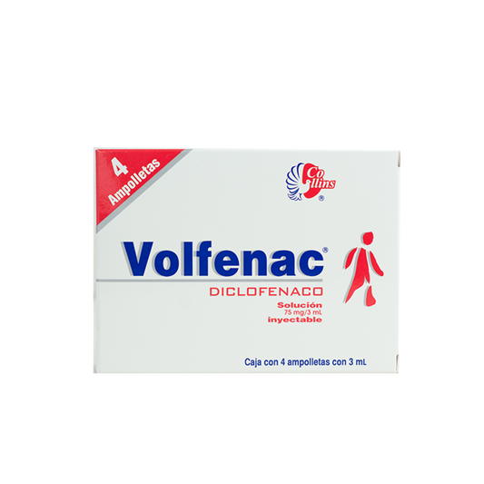 VOLFENAC Sol. Iny. c/4 AMPTAS. 75 MG/3 ML.