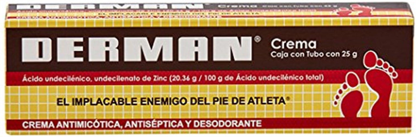 DERMAN CREMA Tubo c/25 G. 20.36 G/100 G.