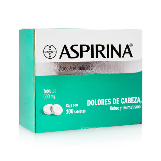 ASPIRINA c/100 TABS. 500 MG.