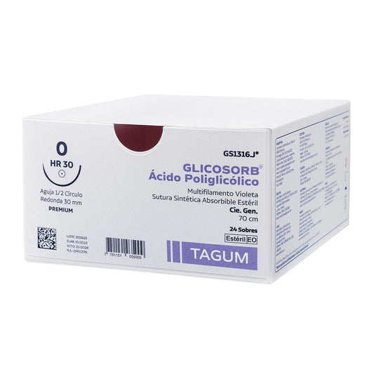 GLICOSORB Cal. 2-0/L: 70cm/Aguja HR25 Sob. c/1 Pza.