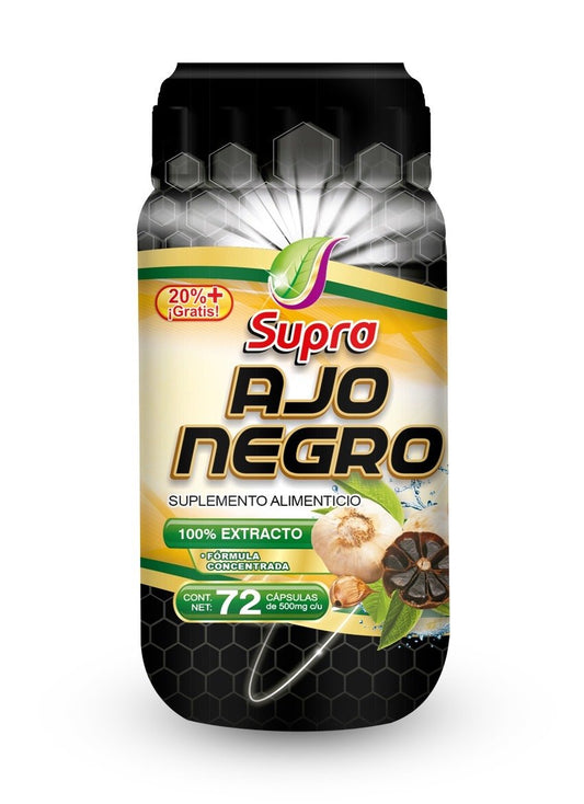 SUPRA AJO NEGRO c/72 CAPS. 500 MG.