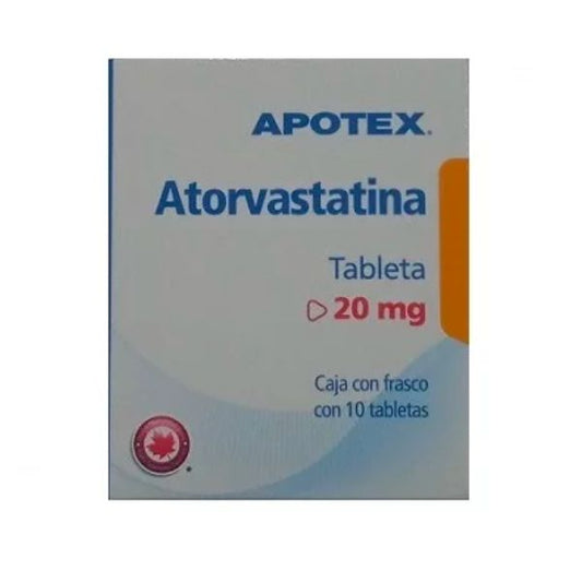 ATORVASTATINA (Apotex) c/10 TABS. 20 MG.