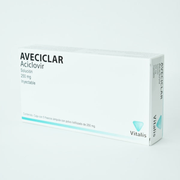 AVECICLAR Sol. Iny. c/5 FCO. AMP. 250 MG/10 ML.