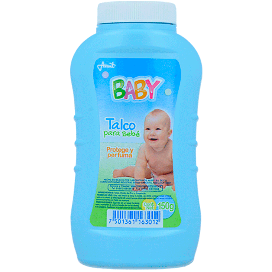 TALCO para BEBE "Baby" AZUL Fco. 150 G.