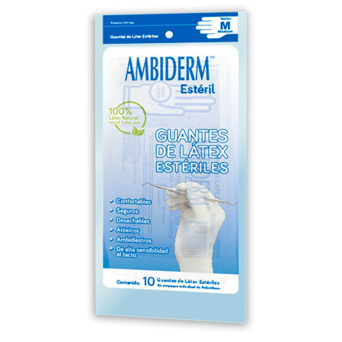 AMBIDERM VINYL GUANTE DESECH. Transparente No Estéril U.T. Bolsa c/10 Pzs.