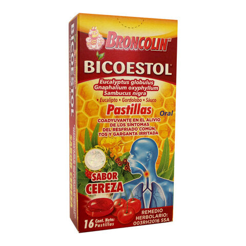 BICOESTOL Sabor Cereza c/16 PASTILLAS 2.5 G.