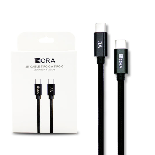 CABLE Mod. CAB267 / Eda. Tipo-C / Sda. Tipo-C / 2 Mts. / Col. Negro c/1 Pza.